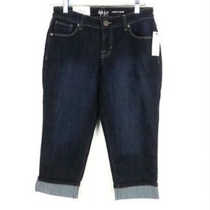 * Style & Co Capri Pants Curvy Fit Blue Cuff